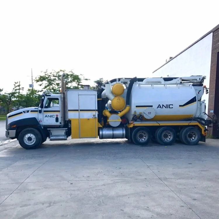 ANIC CAT hydro vac truck, side profile